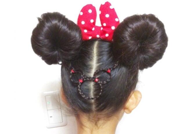 “米奇”迪士尼編發(fā)造型，南寧網(wǎng)紅美發(fā)學(xué)校分享