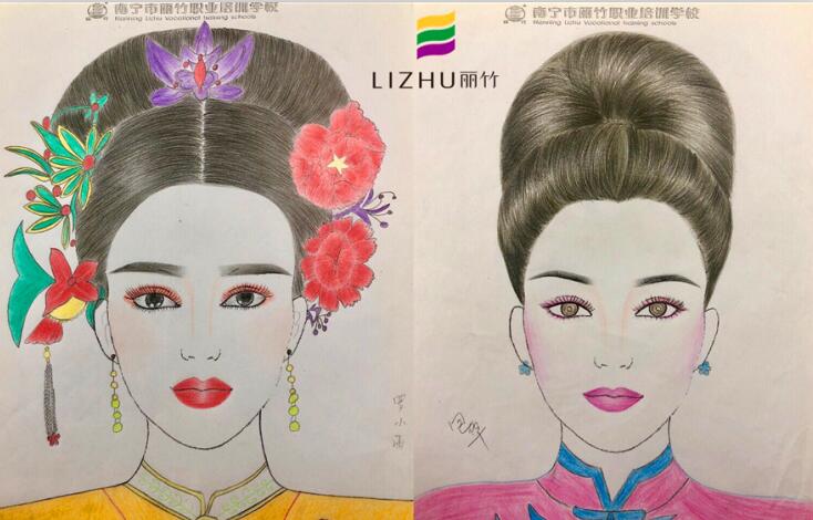 南寧化妝學(xué)校：紙上美人圖作品欣賞