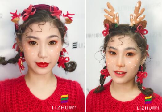 南寧化妝培訓(xùn)：圣誕麋鹿妝容教程