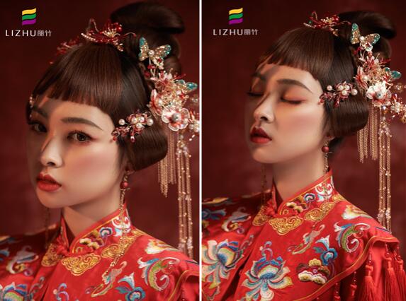 中式秀禾新娘，廣西正規(guī)化妝培訓大放國風魅力