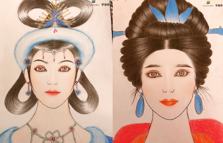 想學(xué)這些紙妝美人圖，快來廣西化妝培訓(xùn)學(xué)校