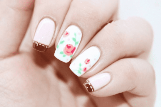田園玫瑰花美甲教程，和南寧美甲培訓(xùn)班一起學(xué)