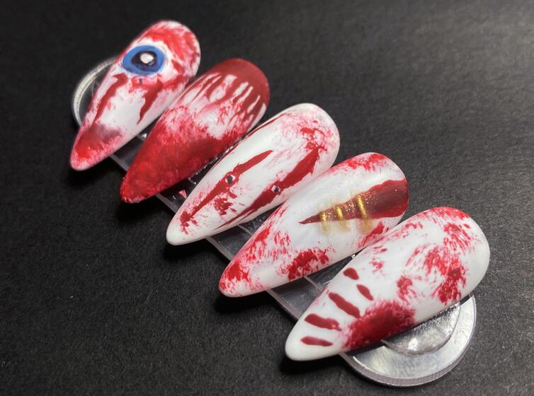 爆款萬圣節(jié)美甲，廣西美甲培訓(xùn)班分享