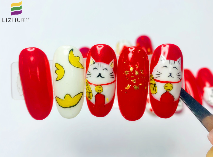 新年美甲，南寧專業(yè)美甲學(xué)校作品