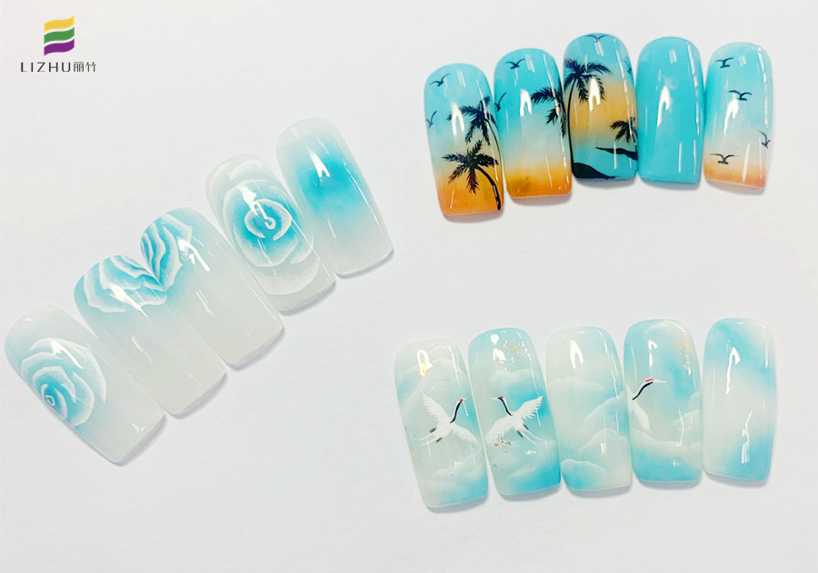 網(wǎng)紅美甲火爆款，麗竹美甲學校學員作品