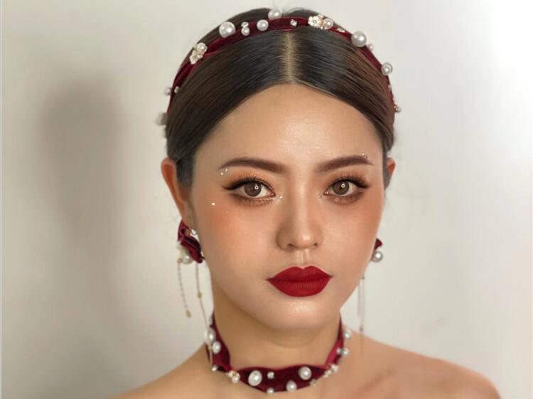 輕復古風系列造型，南寧零基礎學化妝學員作品