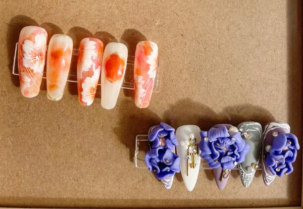 零基礎(chǔ)可以學美甲嗎？來看廣西美甲基礎(chǔ)班彩繪美甲作品