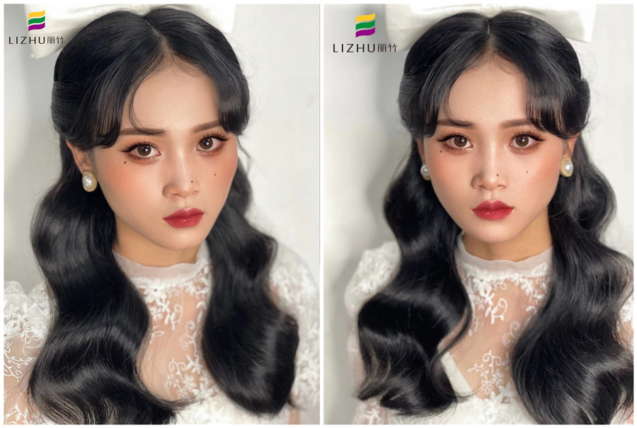 甜美裸妝新娘造型，廣西彩妝造型學校新娘作品