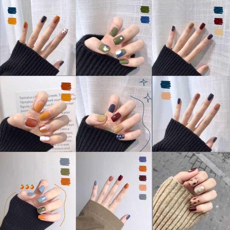 大地色美甲合輯，南寧美甲學(xué)校網(wǎng)紅熱情推薦