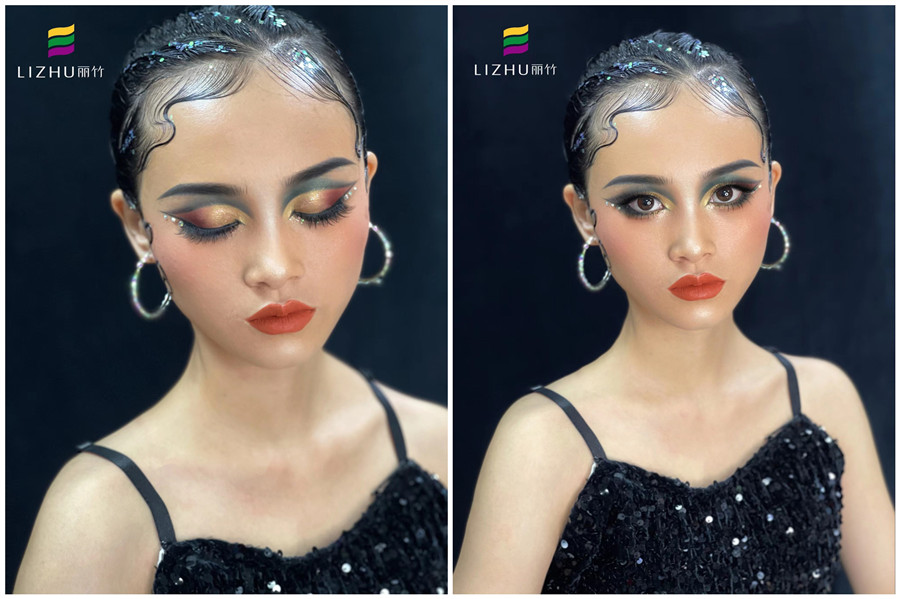 拉丁舞妝容技巧，廣西造型彩妝學校真人操作