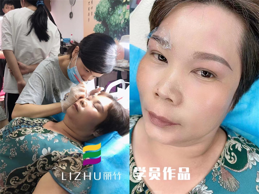 野生線條眉欣賞，南寧紋繡培訓(xùn)學(xué)校學(xué)員作品