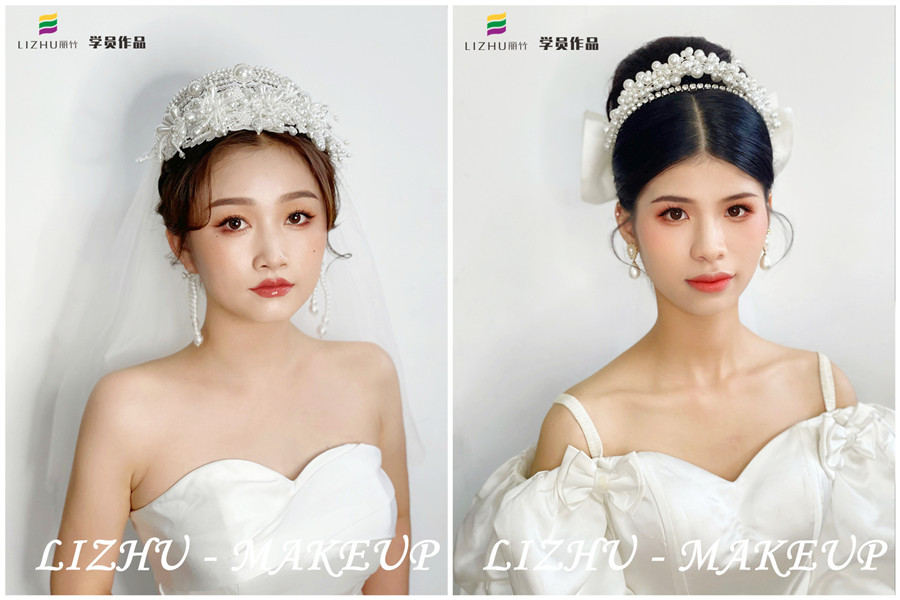 時(shí)尚新娘系列圖片，廣西南寧化妝學(xué)校新娘妝作品