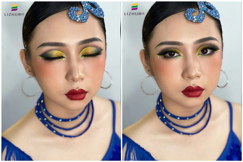 拉丁舞造型，南寧彩妝學(xué)校舞臺妝作品