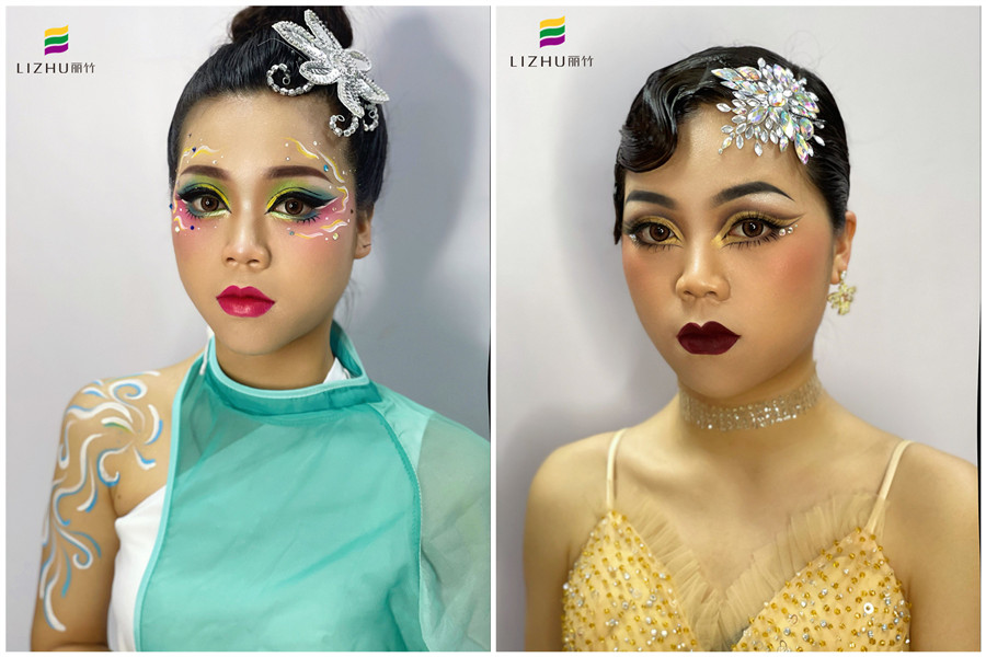 南寧化妝彩妝學(xué)校作品：拉丁舞造型、舞臺妝造型、國標(biāo)舞造型