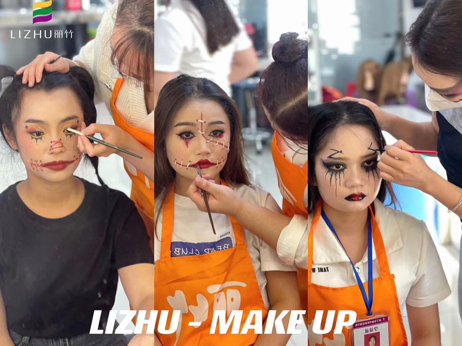 萬(wàn)圣節(jié)妝容，廣西化妝培訓(xùn)創(chuàng)意妝作品