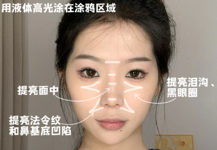 菱形臉蝴蝶光修容教程，廣西南寧基礎化妝班分享