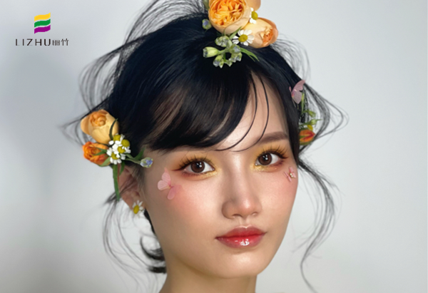 森系鮮花造型，廣西美妝技術(shù)學(xué)校作品