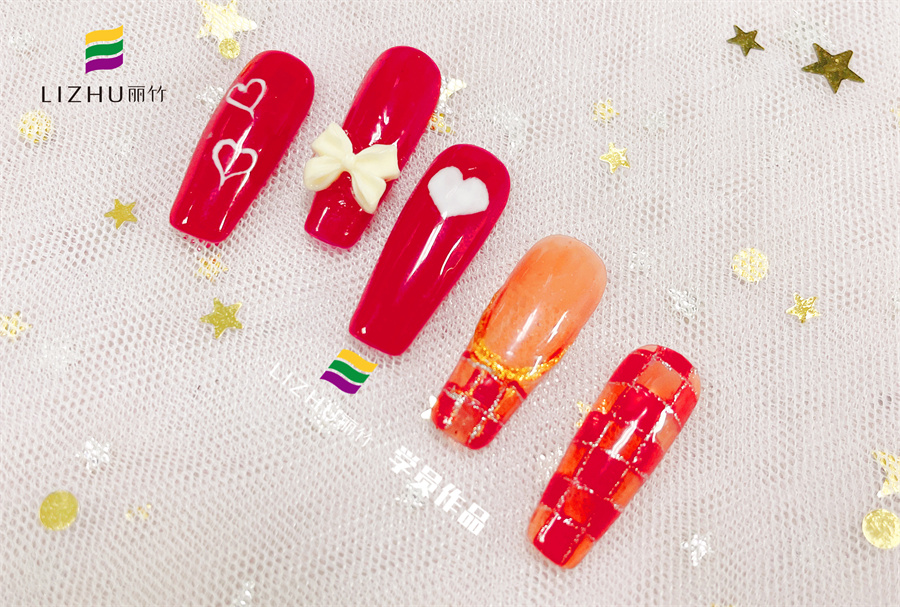 紅色婚禮美甲 、暈染液美甲、泡泡海洋風(fēng)美甲 | 廣西正規(guī)培訓(xùn)美甲