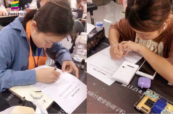 南寧美甲美睫學(xué)校學(xué)員課堂實況