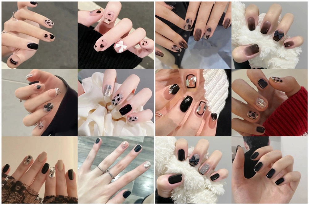 酷顯白黑色美甲，廣西培訓(xùn)美甲師分享