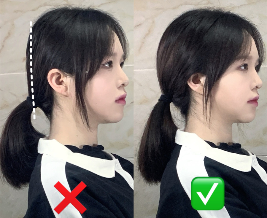 你扁頭低馬尾扎法教程，南寧化妝扎發(fā)學(xué)校教你