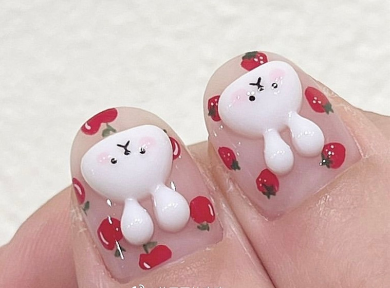 卡通立體美甲，學(xué)美甲到廣西麗竹學(xué)校