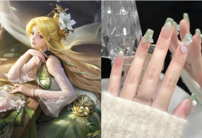 《榮耀》皮膚美甲，廣西美甲造型學(xué)校力推