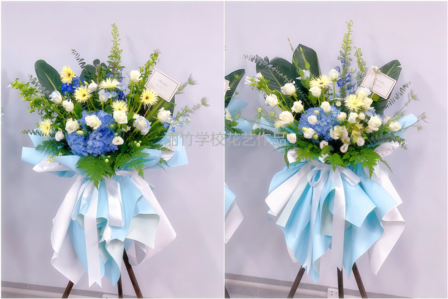 韓系開業(yè)花籃，廣西花藝職業(yè)技術(shù)學(xué)校作品