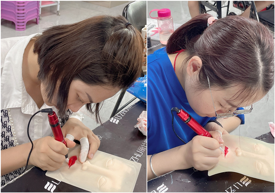 廣西紋唇教學：仿皮紋唇練習