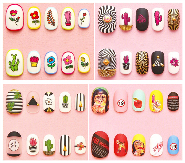 美甲師培訓(xùn)廣西：藝術(shù)美甲作品