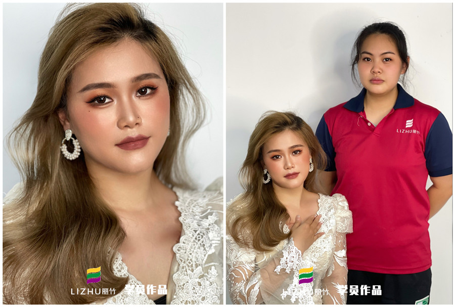 泰式披發(fā)造型，南寧化妝培訓(xùn)學(xué)員作品