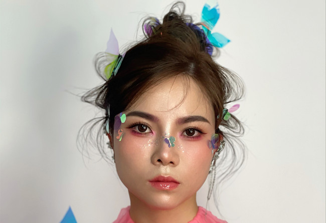 創(chuàng)意蝴蝶造型，南寧化妝彩妝造型學(xué)校教學(xué)