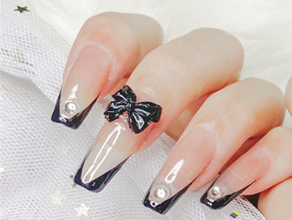 法式腮紅美甲&蝴蝶結法式美甲，南寧美甲學徒必學款式