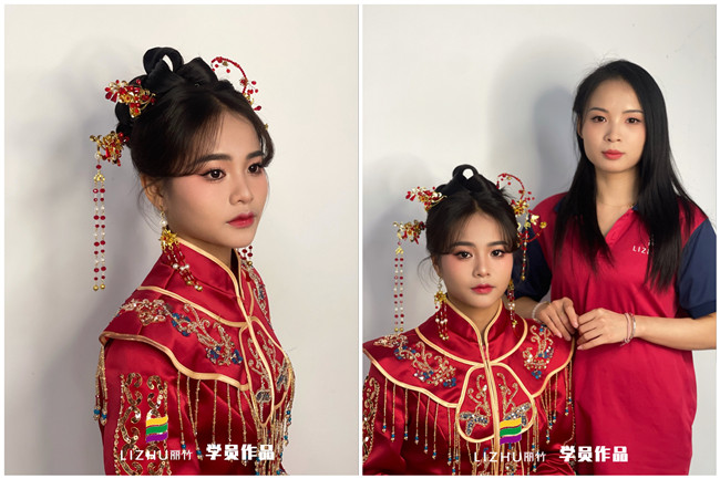 新中式新娘，實(shí)力演繹廣西學(xué)化妝去哪里？