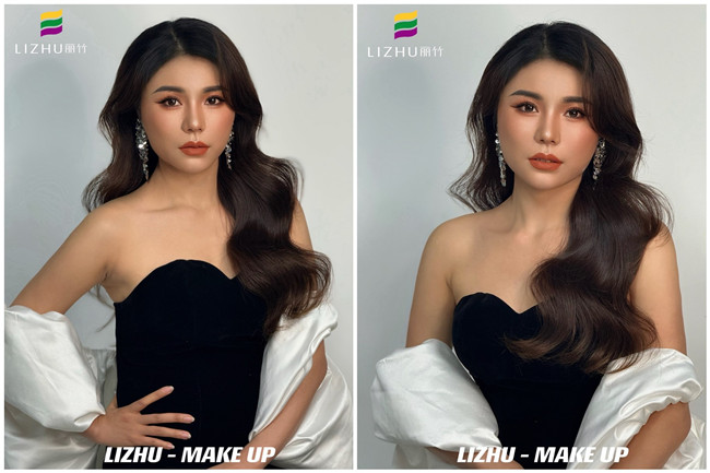 輕泰披發(fā)造型，廣西學(xué)化妝寫真拍攝作品