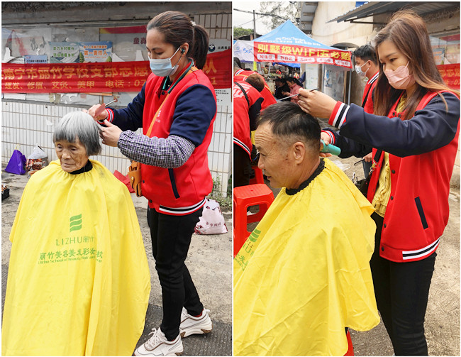 不懼寒冷！南寧美發(fā)職業(yè)技術(shù)學(xué)校志愿者進(jìn)行外出實(shí)踐