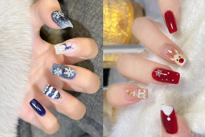 圣誕美甲款式，廣西美甲造型學習推薦
