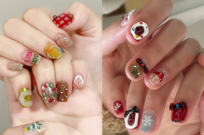 網(wǎng)紅圣誕美甲圖片，南寧美甲師傾情推薦