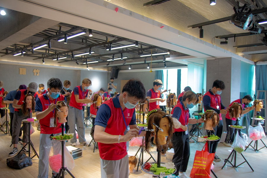 局部燙發(fā)杠排列法，南寧燙發(fā)染發(fā)課程概述