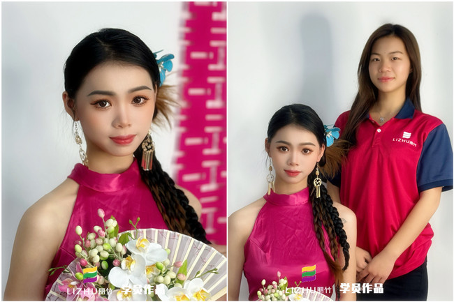 新中式晨袍造型，廣西學(xué)化妝高彩培訓(xùn)作品