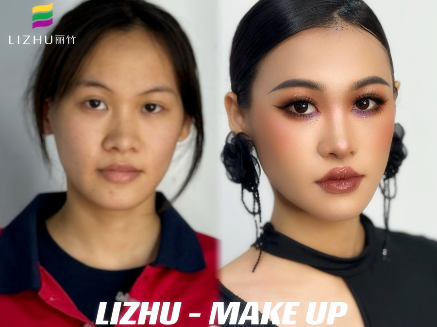 素人改造，南寧化妝培訓(xùn)學(xué)校課堂手法示范