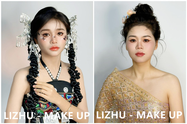 民族風造型，廣西化妝形象學校作品