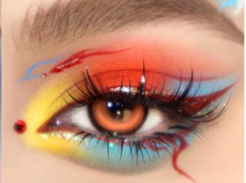 春夏彩色眼妝，南寧彩妝培訓(xùn)眼妝