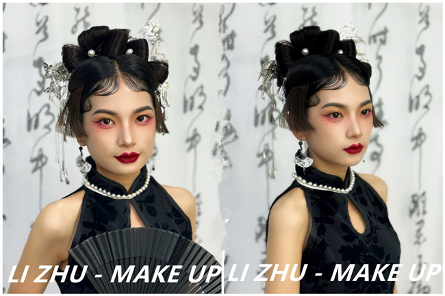 新國風(fēng)造型，南寧彩妝寫真造型學(xué)校作品