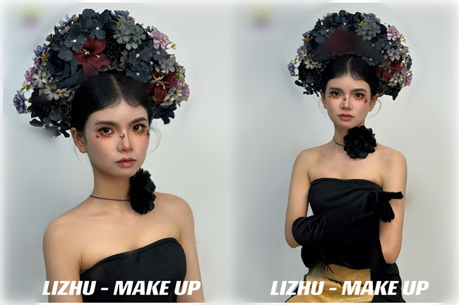 新中式簪花造型，用作品告訴你南寧化妝培訓(xùn)哪家實(shí)力強(qiáng)