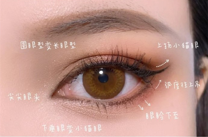 學院風證件照眼妝教程，南寧化妝培訓眼妝