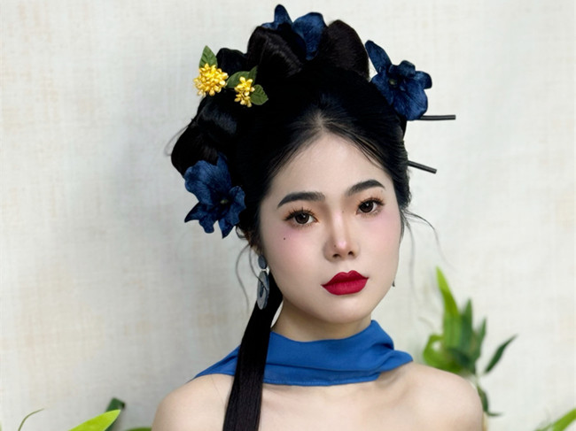 國(guó)風(fēng)新中式造型，廣西美妝寫(xiě)真學(xué)習(xí)