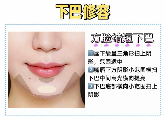 南寧化妝師：不同下巴如何修容？