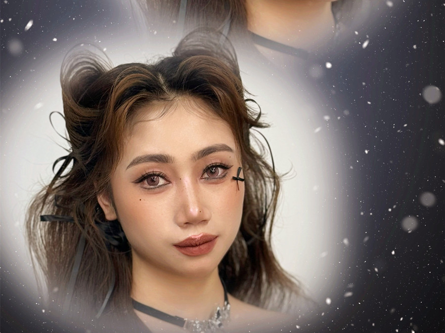 復(fù)古貓耳造型，廣西彩妝培訓(xùn)推薦