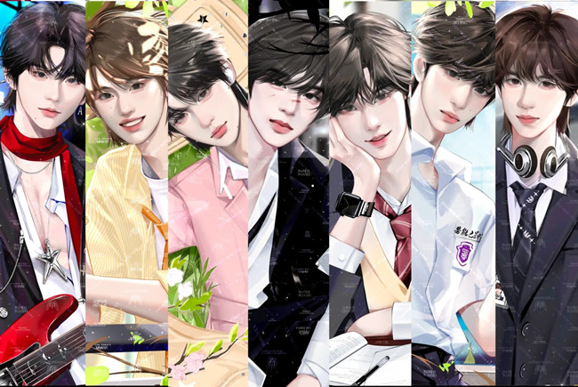 時(shí)代少年團(tuán)漫畫(huà)美甲，廣西美甲師網(wǎng)紅推薦